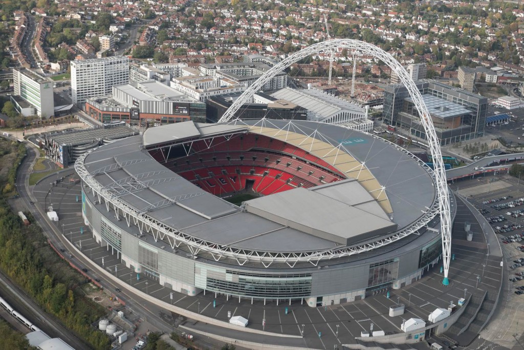 Stadion Wembley z lotu ptaka